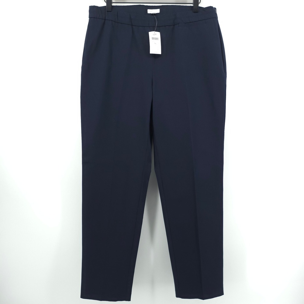 J. Jill Precision Stretch Women Pants 16 Navy Blue Professional Slim Leg - NWT